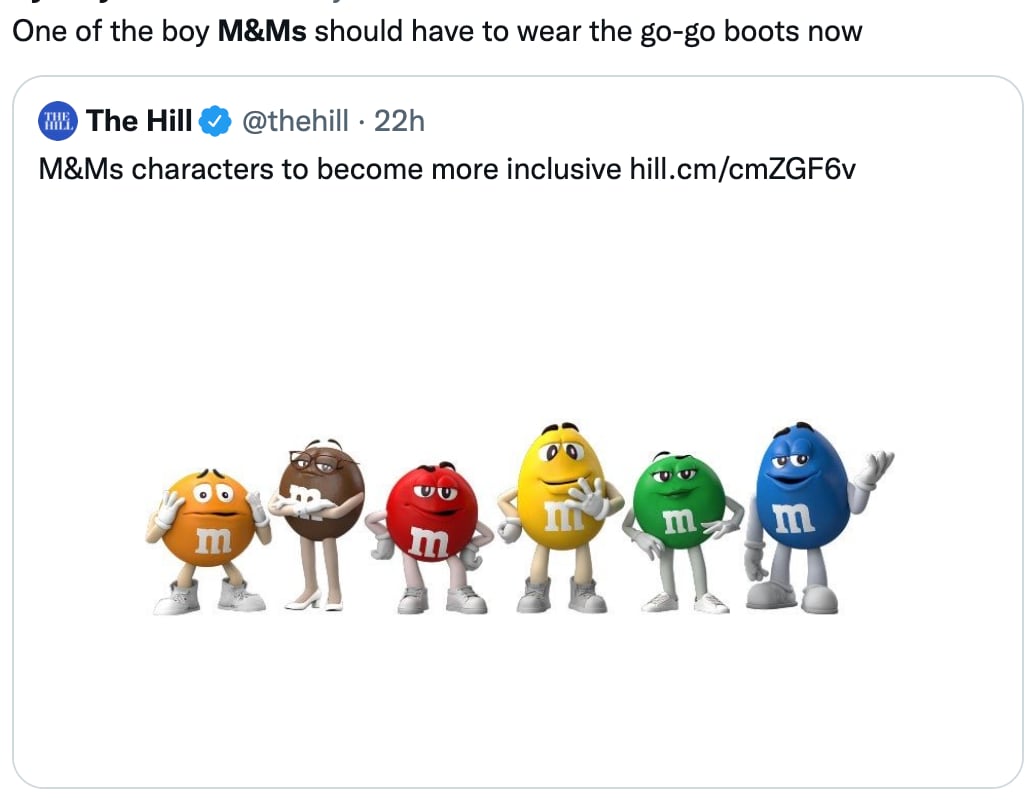 Críticas por el cambio de apariencia en los M&M's