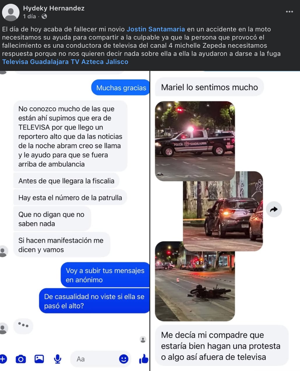 Hydeky Hernández, presunta novia de Jostin Santamaría