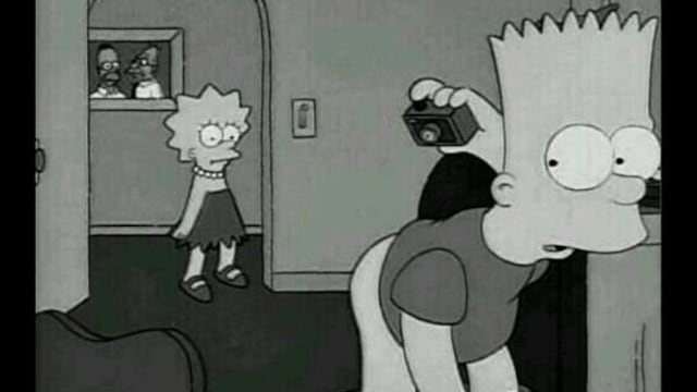 Bart Simpson tomándose un "belfie"