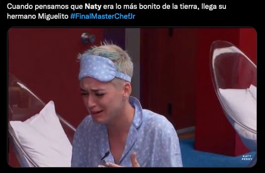 Meme de Naty y su hermano Miguelito en MasterChef Junior 2022.