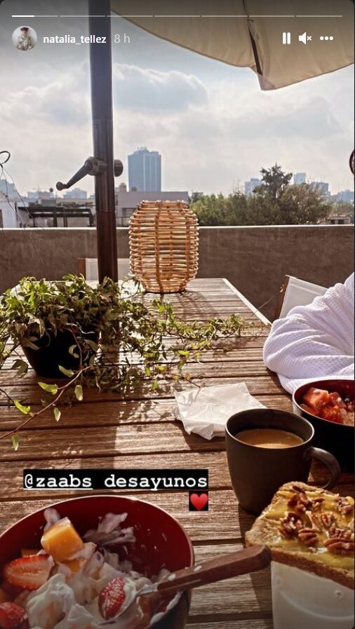 Natalia Téllez presume desayuno preparado por su novio