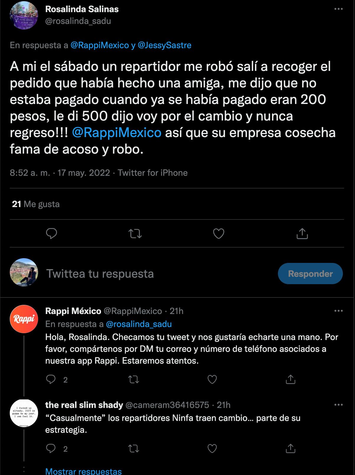 Tuits Rappi México