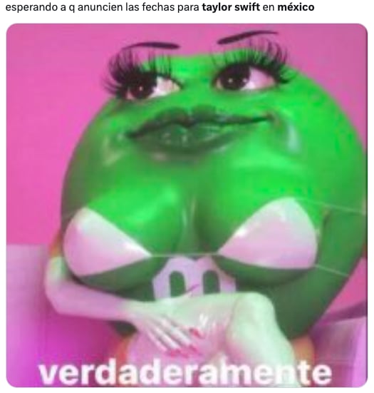 Memes aseguran que Taylor Swift hará un anuncio para conciertos en México