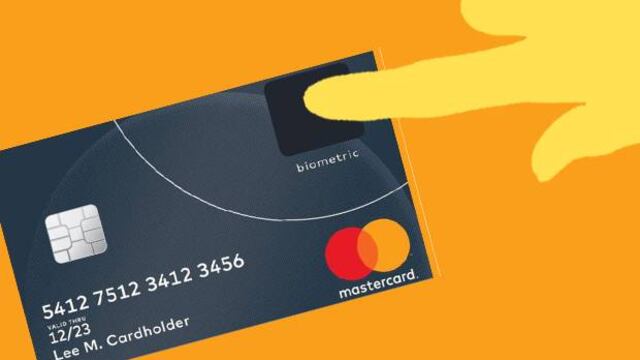 Tarjeta biométrica de MasterCard.