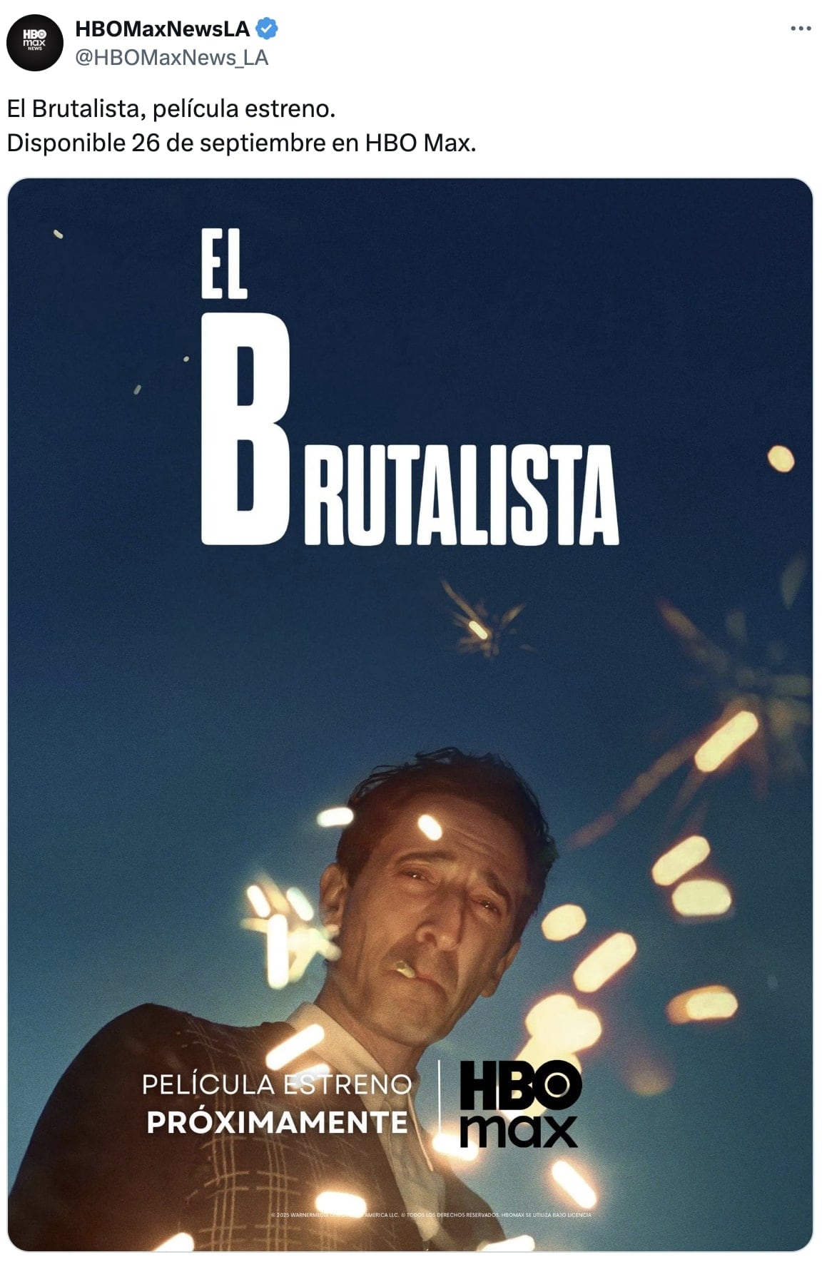 The Brutalist en streaming en HBO Max