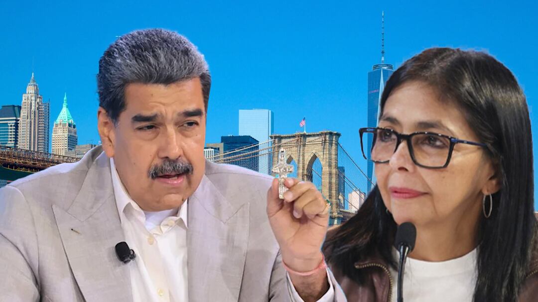 Delcy Rodríguez fue cuestionada sobre Maduro en Nueva York