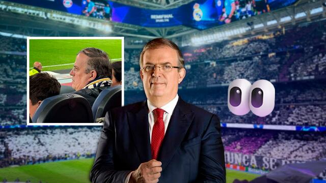 Cachan a Marcelo Ebrard en asientos exclusivos del estadio Santiago Bernabéu
