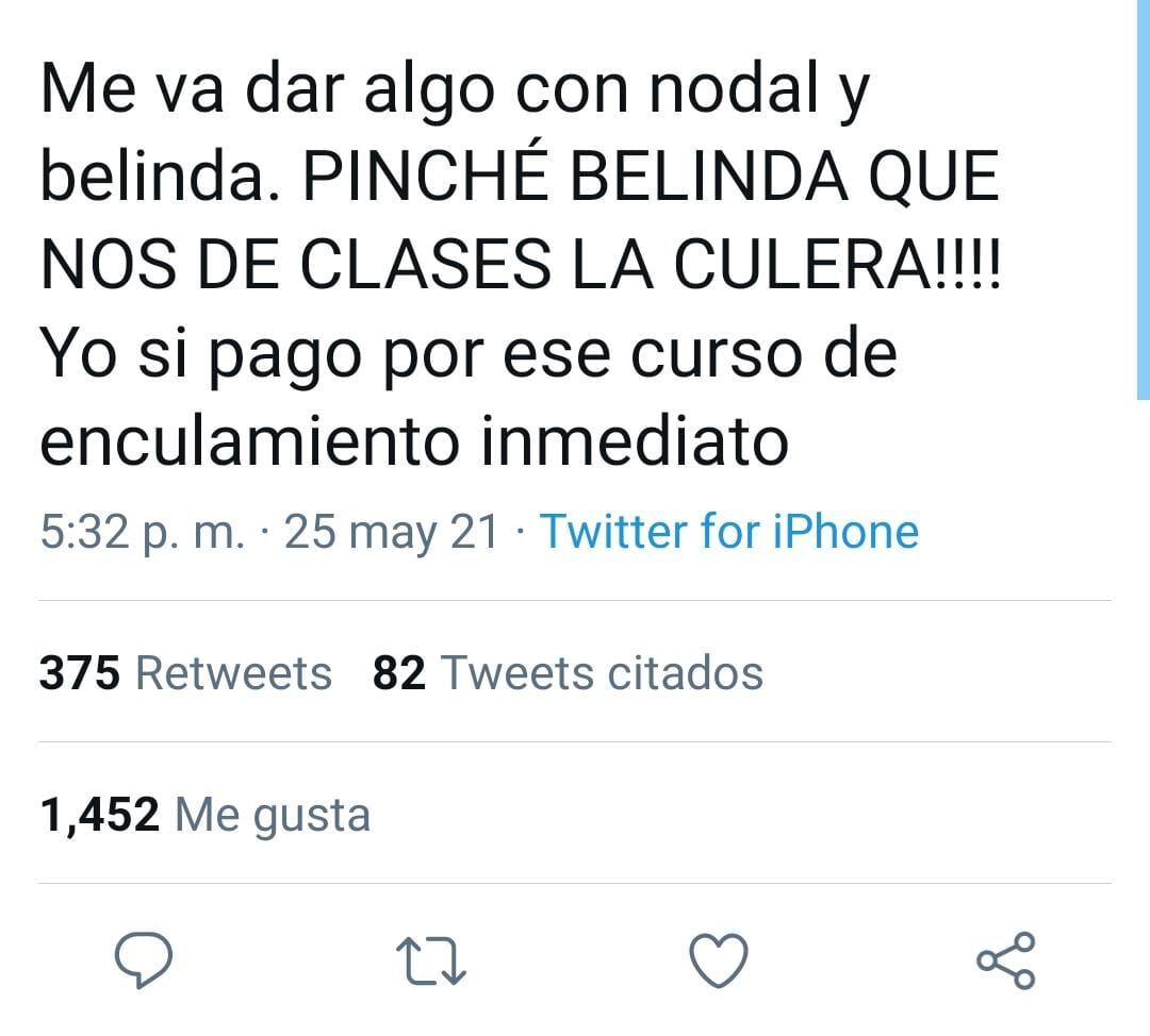 Publicación de Twitter - @anacarengtz