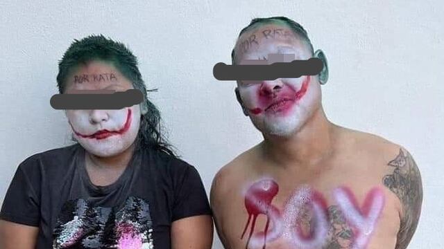 Presuntos ladrones pintados como 'The Joker'