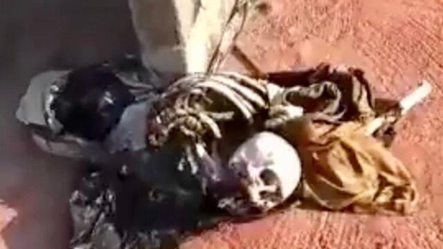 Osamenta hallada en edificio de Fiscalía de Oaxaca.