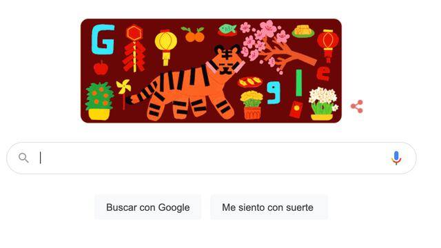Doodle de Google Año Nuevo Lunar 2022