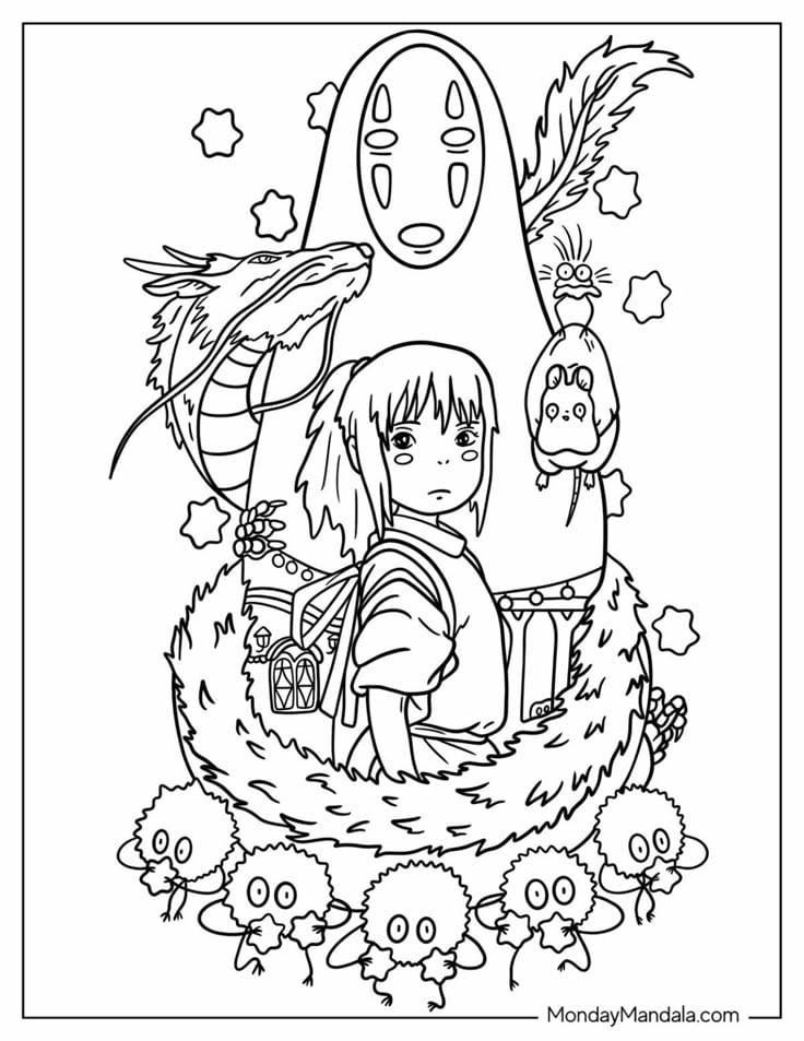 Dibujos de Studio Ghibli para colorear