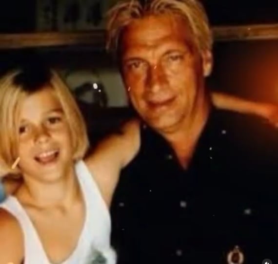 Aaron Carter con su papá Robert Gene Carter.