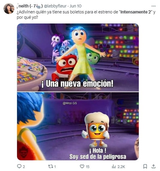 Memes del estreno de Intensamente 2