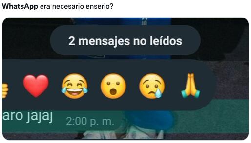 Memes sobre reacciones de WhatsApp