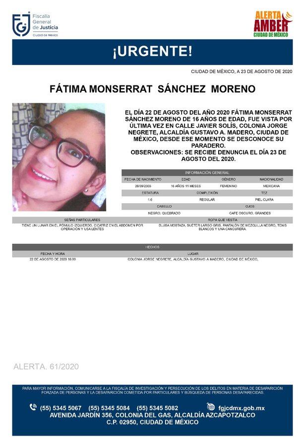 Ficha de búsqueda de Fátima