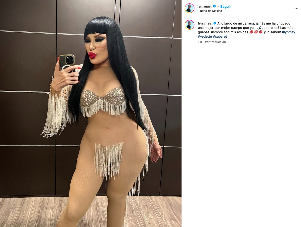 Post de Lyn May que fue criticado por hater.