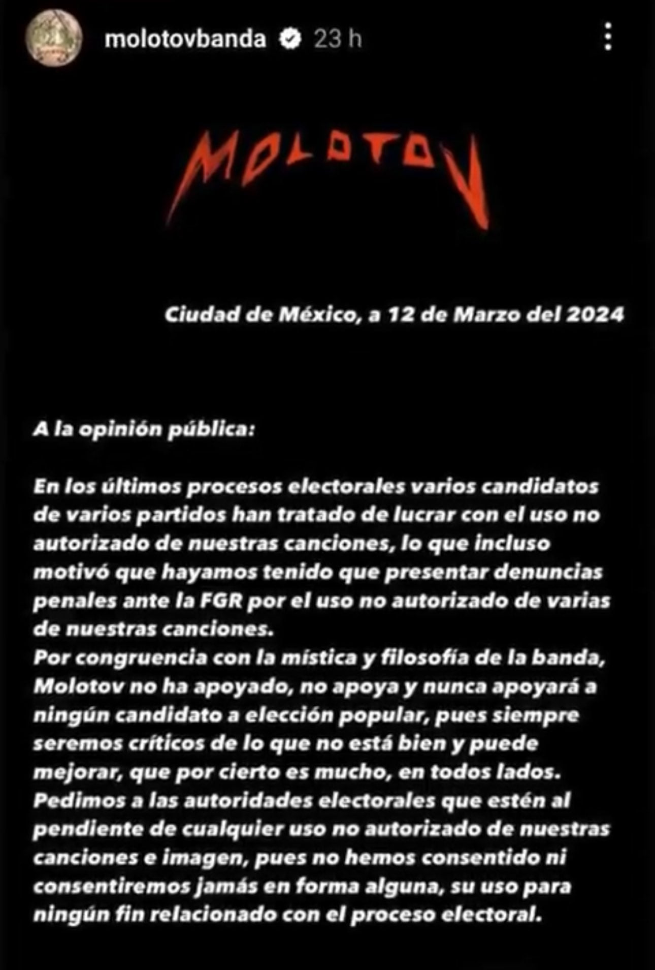 Comunicado de Molotov