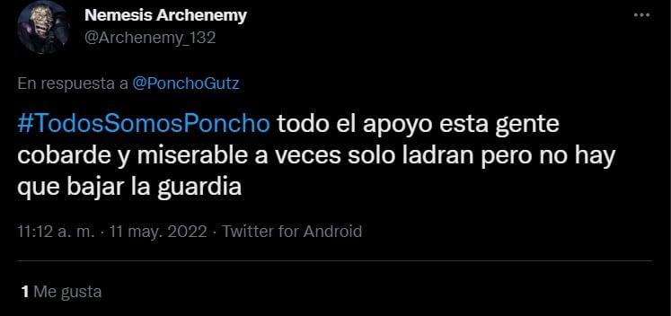 Poncho Gutiérrez replica a usuario de Twitter que lo amenazó