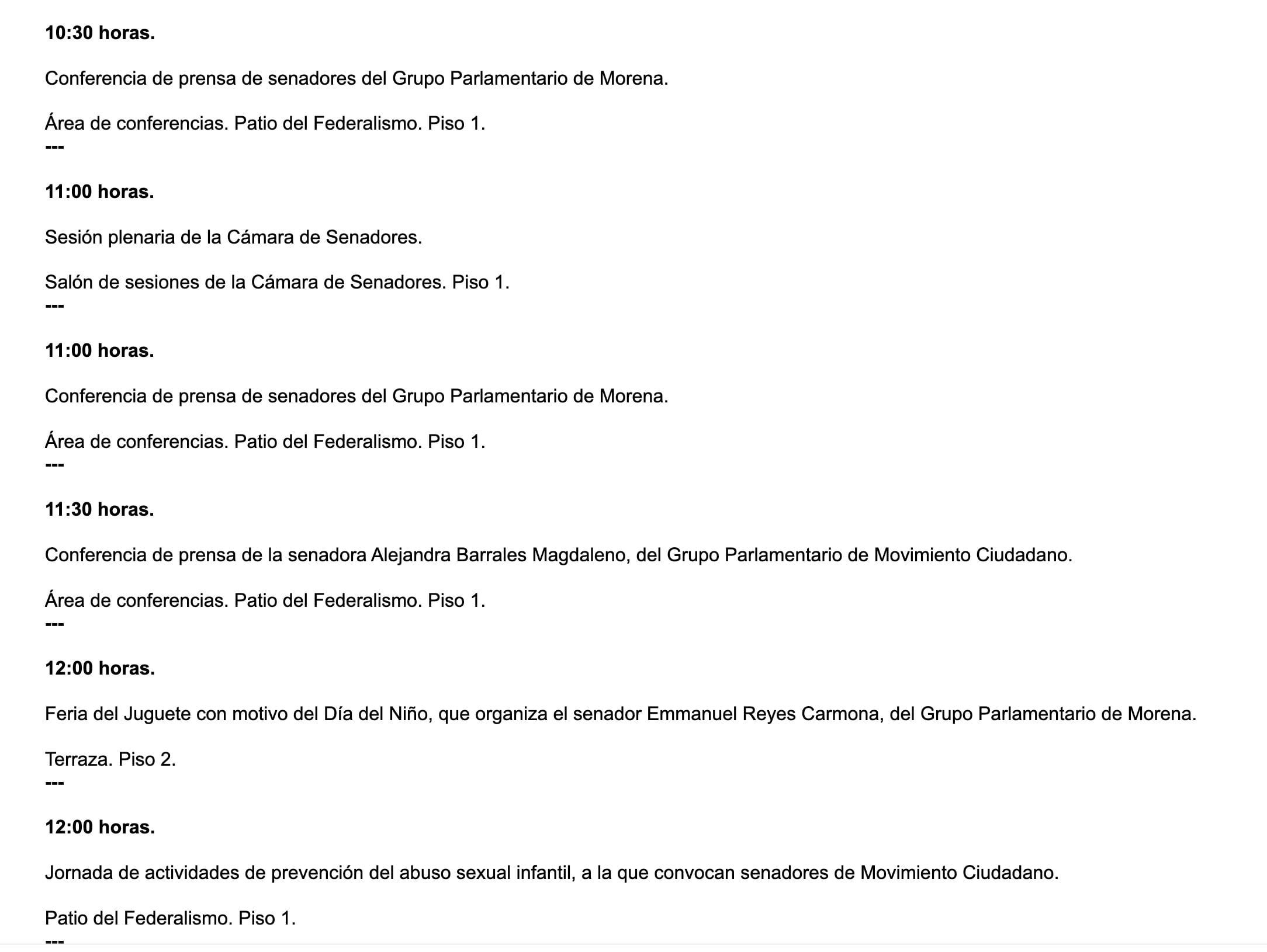 Senado espera a Maru Campos pero no agendó comparecencia