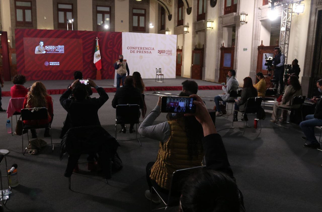 Periodistas en la mañanera de AMLO