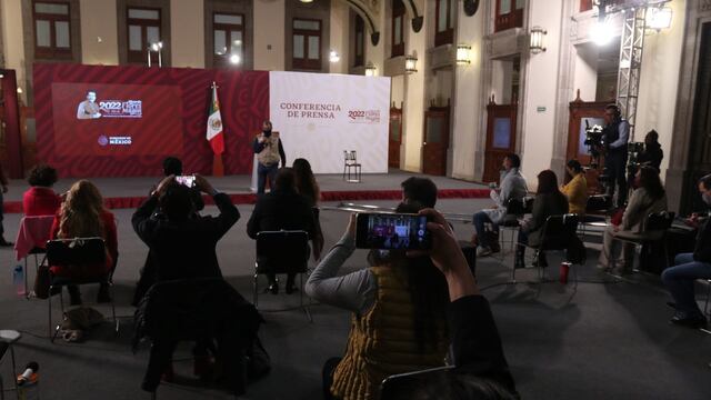 Periodistas en la mañanera de AMLO