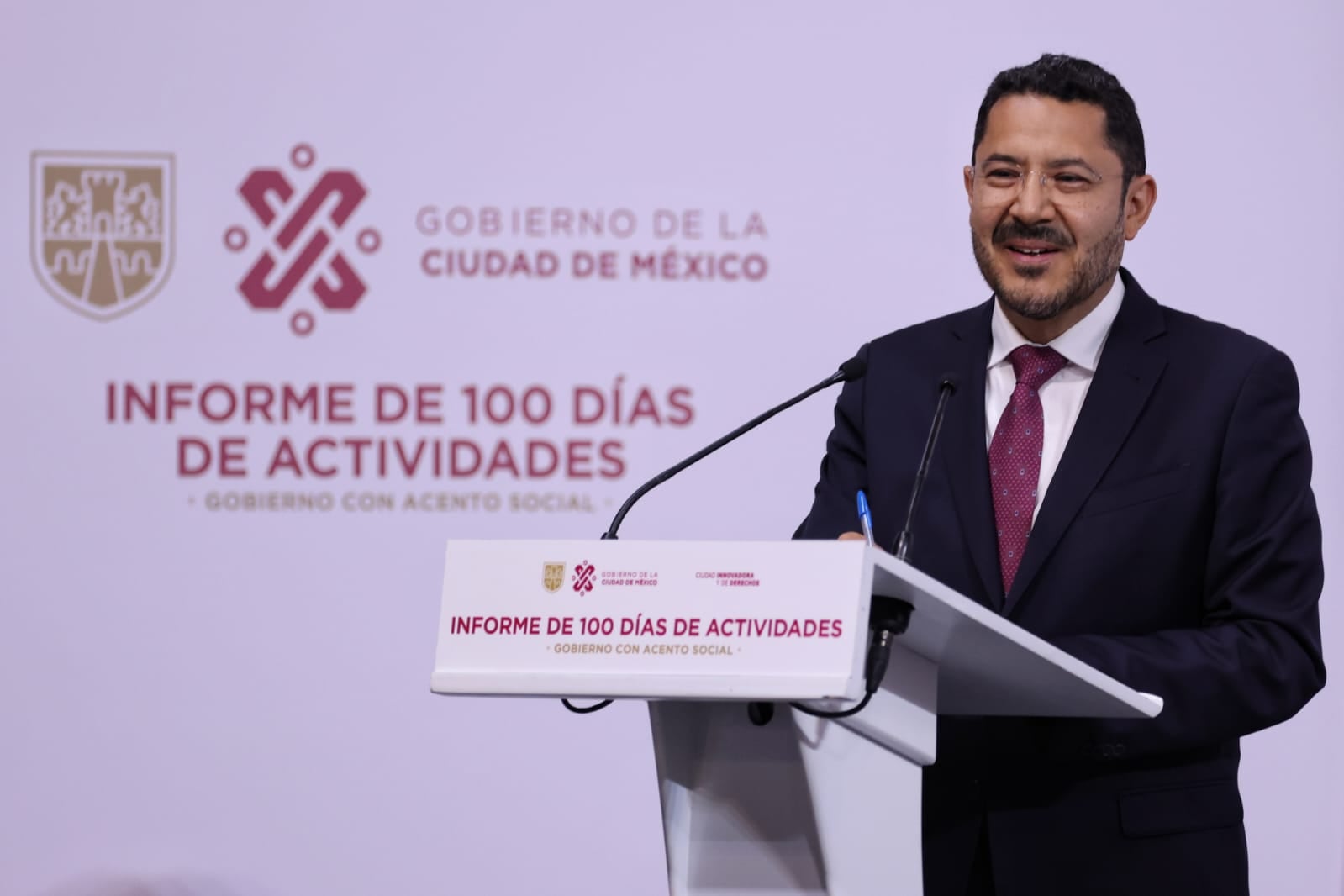 Martí Batres, informe de 100 días de actividades CDMX