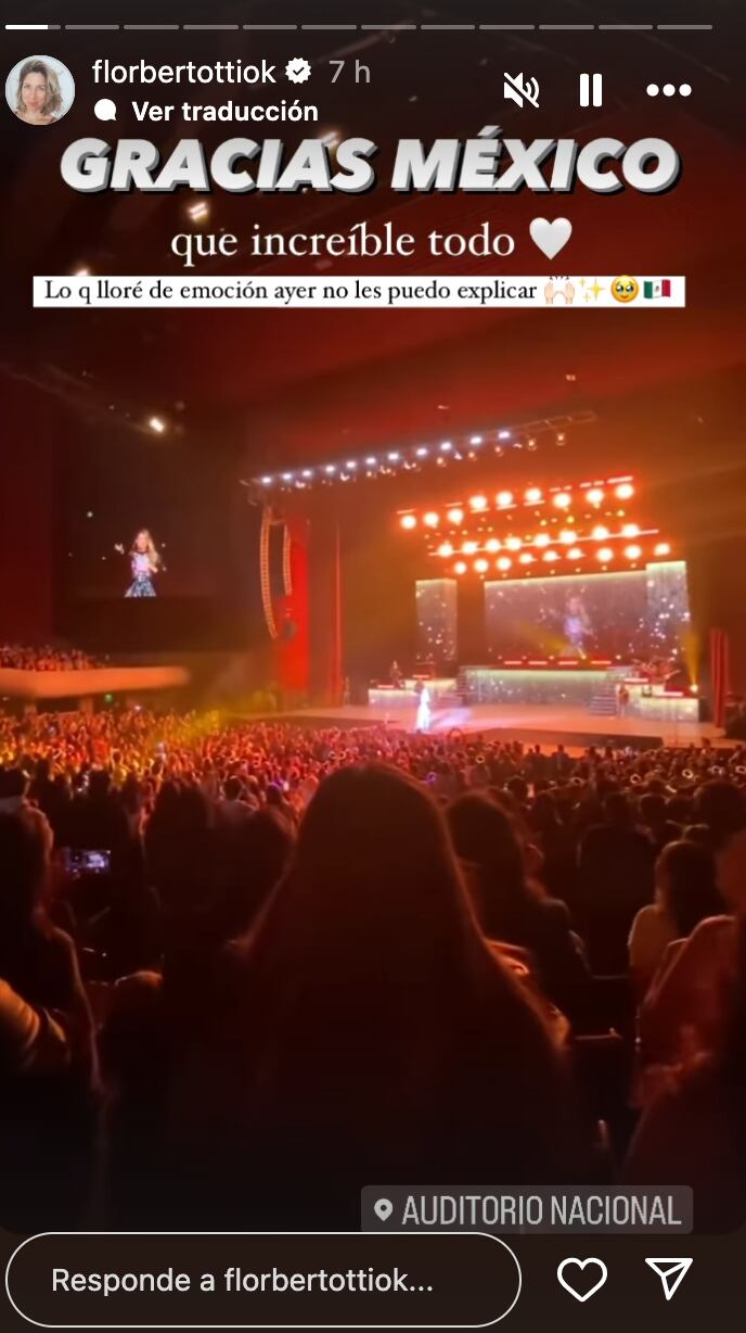 Flor Bertotti dio un concierto como Floricienta en CDMX