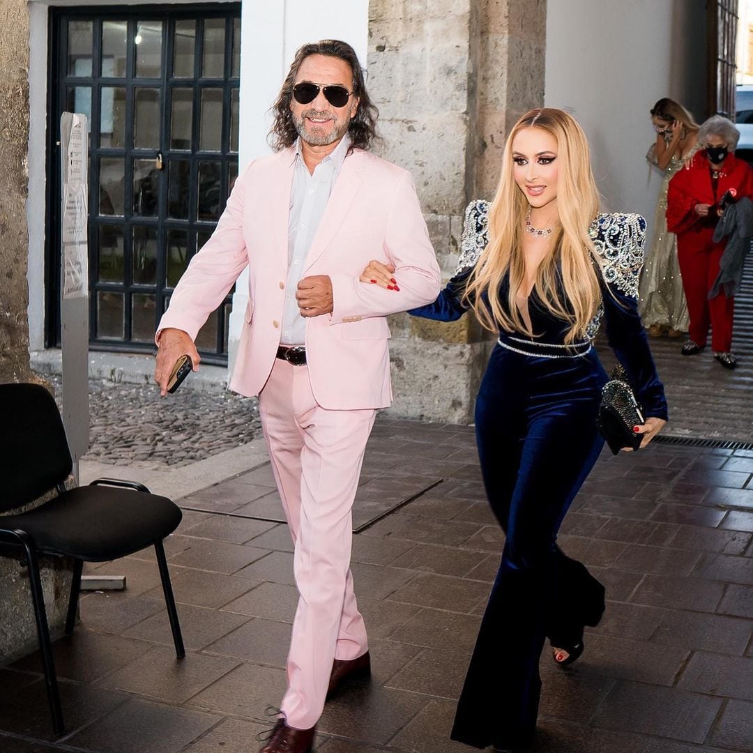 Marco Antonio Solís y su esposa, Cristian Solís