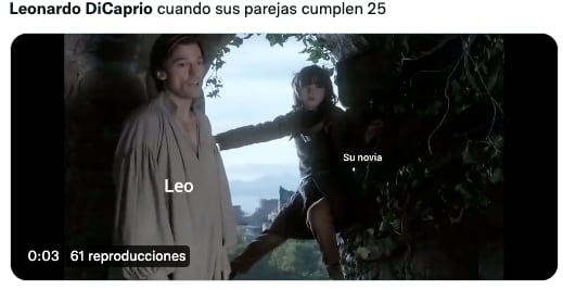Memes de Leonardo DiCaprio y mujeres de 25 años