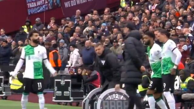 El berrinche de Mohamed Salah a Jurgen Klopp