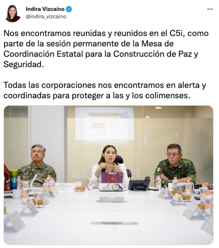 Tuit Indira Vizcaíno
