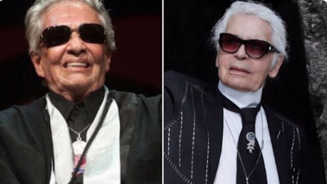 Chavela Vargas a la izquierda / Karl Lagerfeld.