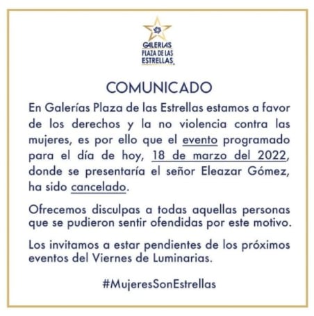 Cancelan reconocimiento a Eleazar Gómez