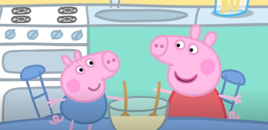 Peppa Pig cocinando