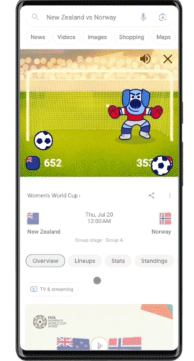 Google Doodle celebra la inauguración del Mundial Femenil 2023