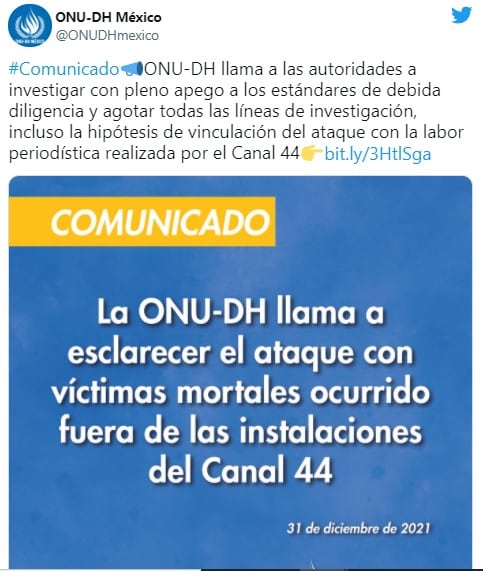 ONU pide esclarecer ataque al canal 44