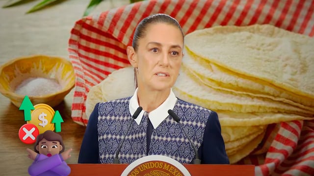 Claudia Sheinbaum rechaza aumento en precio de tortillas.