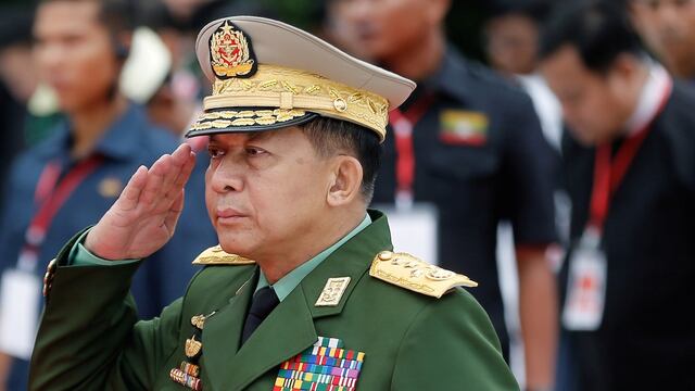 El comandante en jefe de Myanmar, el general Min Aung Hlaing.