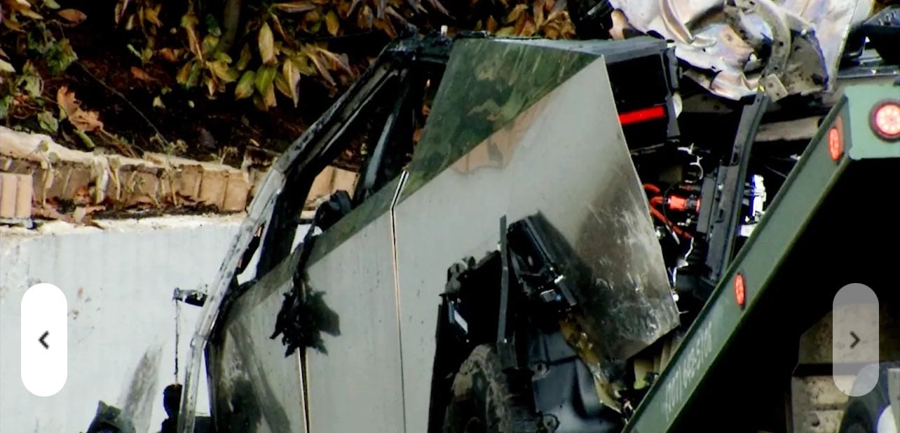 Cybetruck, de Tesla, choca en Estados Unidos y se incendia