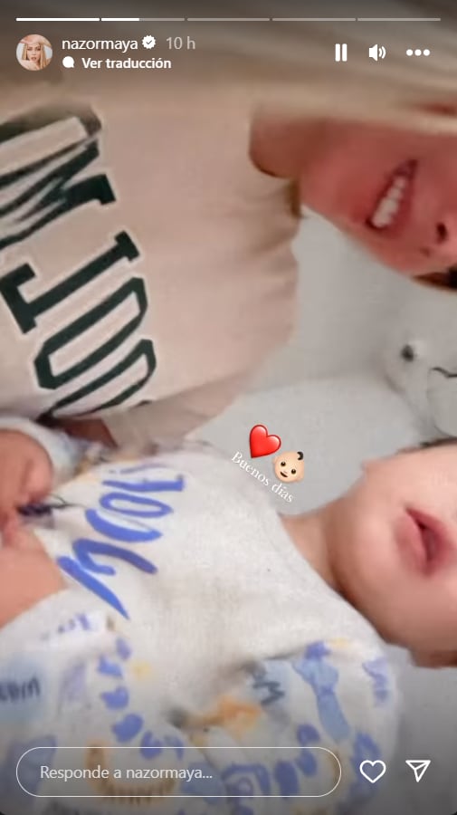 Maya Nazor y su hijo Luka