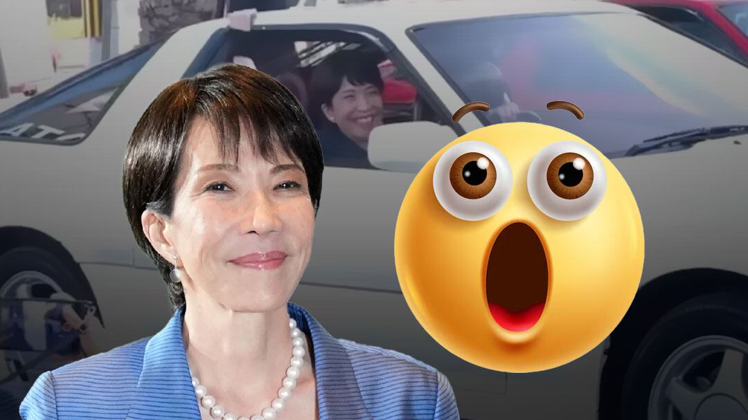 Sanae Takaichi sorprende al manejar su Toyota Supra de 1991