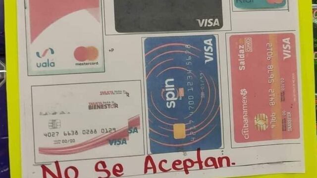 Negocio no acepta tarjetas bancarias para "pobres"