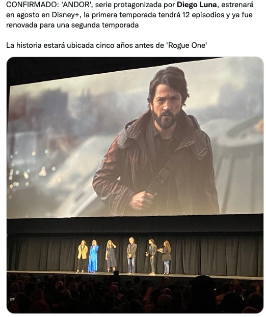 Fans celebran la llegada de Andor, serie protagonizada por Diego Luna