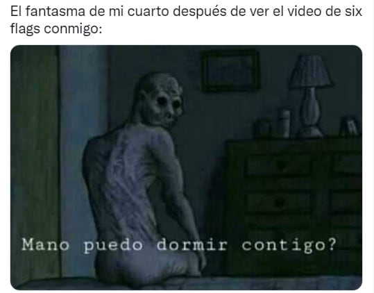 Meme sobre Six Flags México y su video persecución.