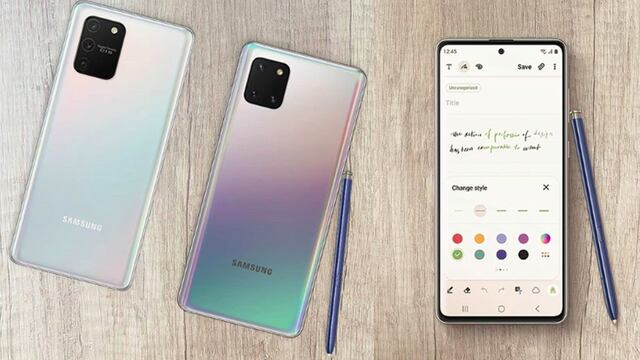 Samsung Galaxy S10 lite y note lite