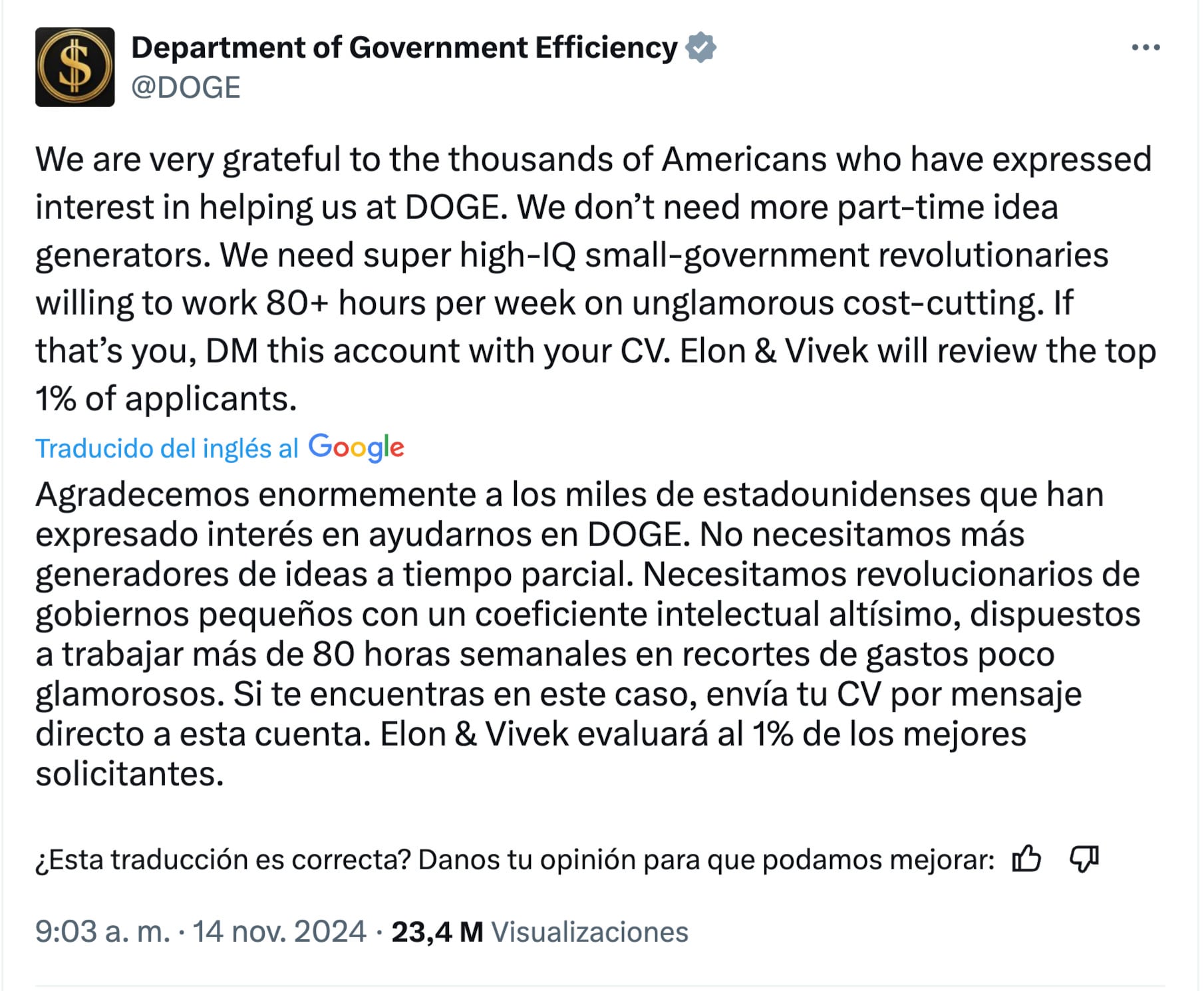 Elon Musk y su postura de la jornada laboral de 40 horas