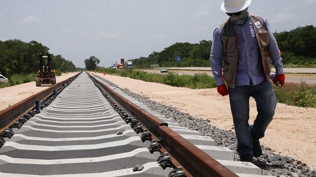 Construcción del Tren Maya en Yucatán