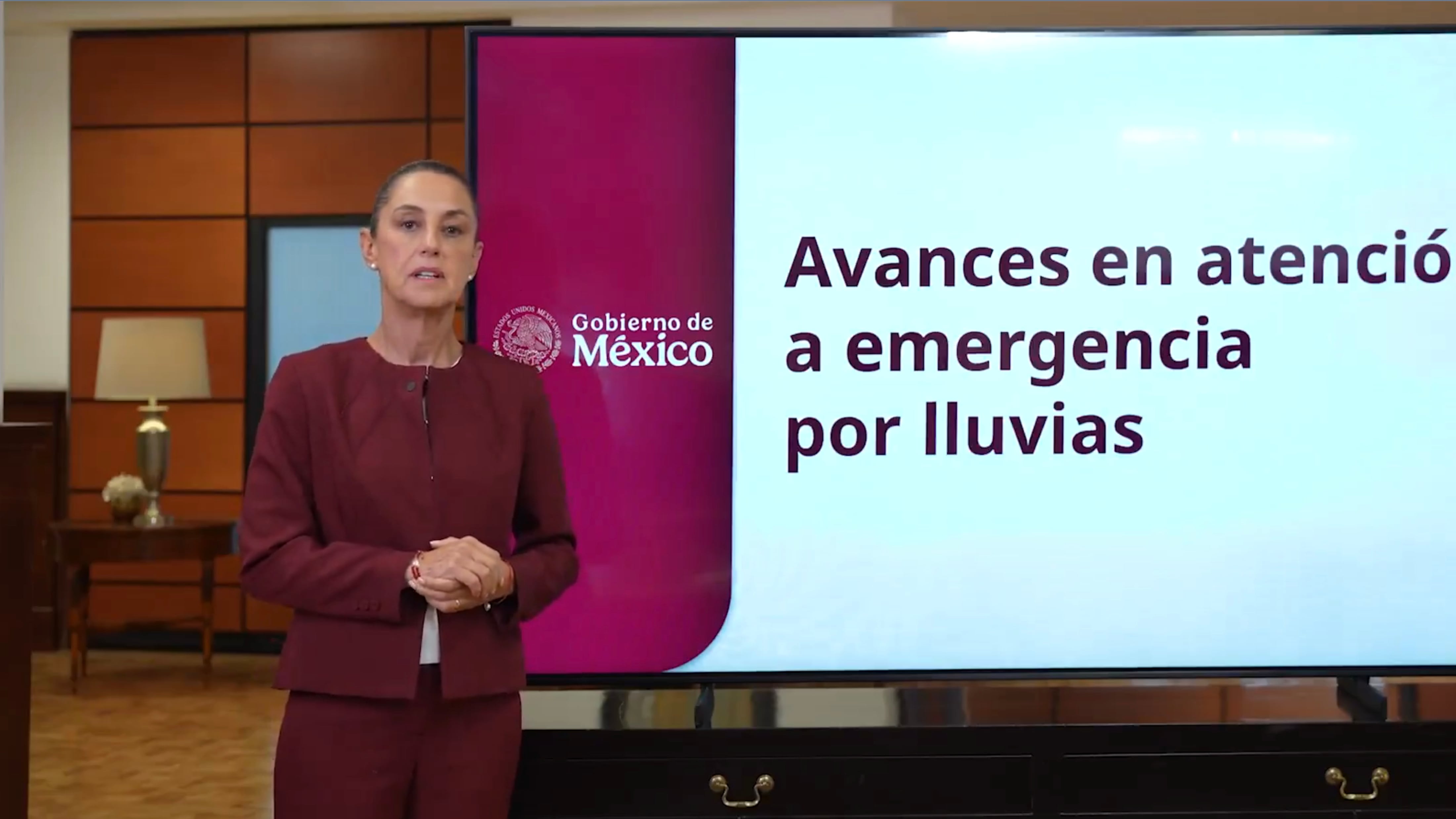 Claudia Sheinbaum informa avances a una semana de las lluvias que afectaron a 5 estados