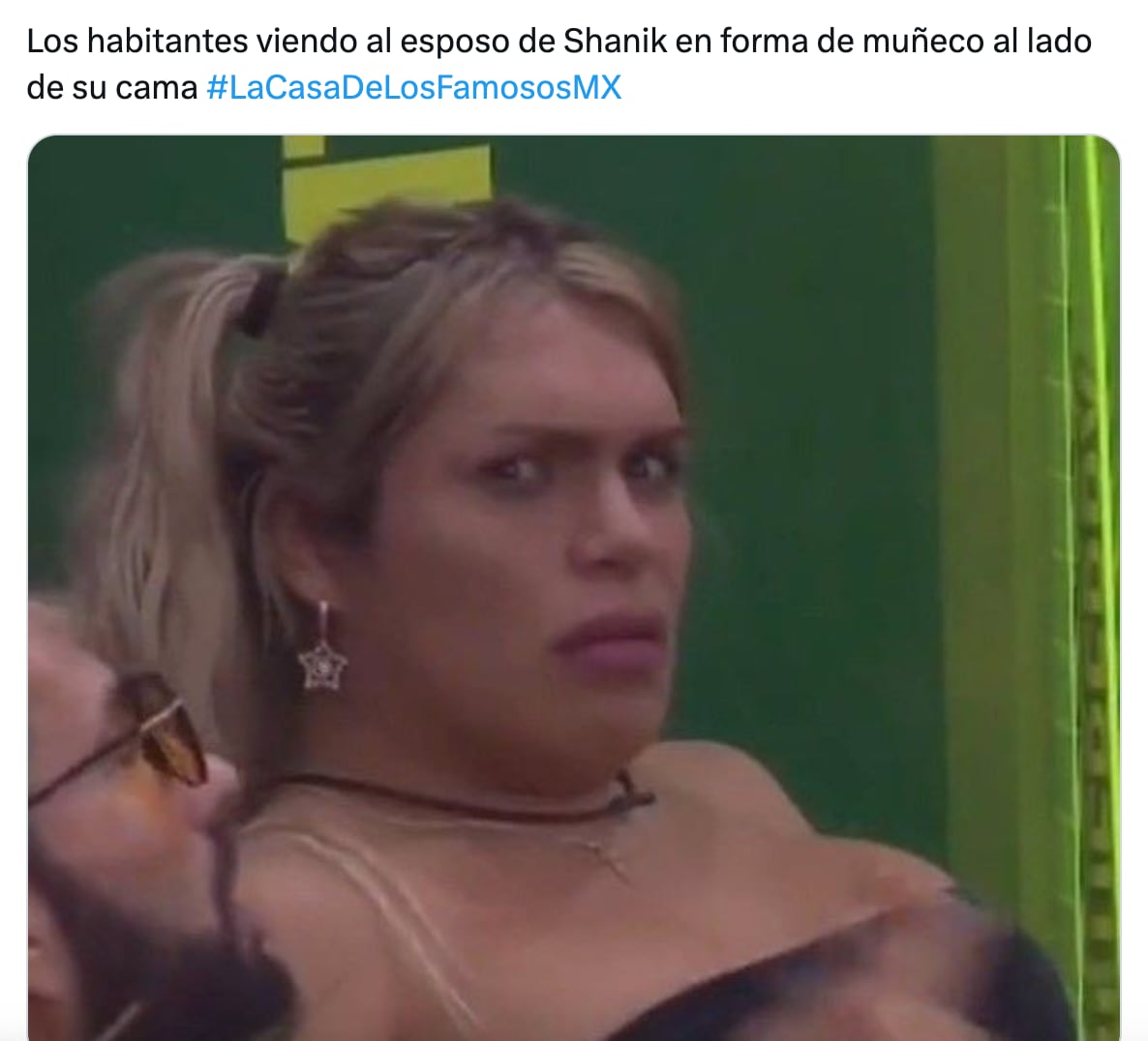Meme de Shanik Berman en La Casa de los Famosos México 2024